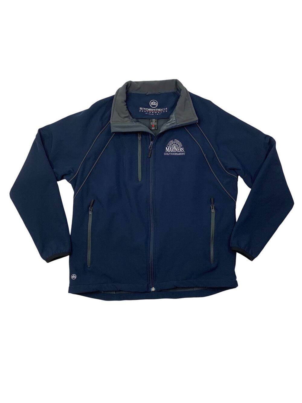 Stormtech Jacket Mens L Large Navy Blue Cystic Fibrosis Mariners Golf Tournament
